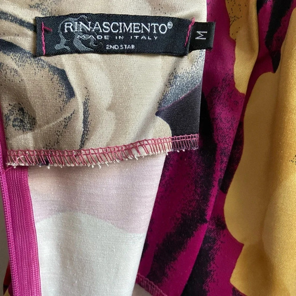 Rinascimento ruche floral mini  dress Sz M - Picture 7 of 12